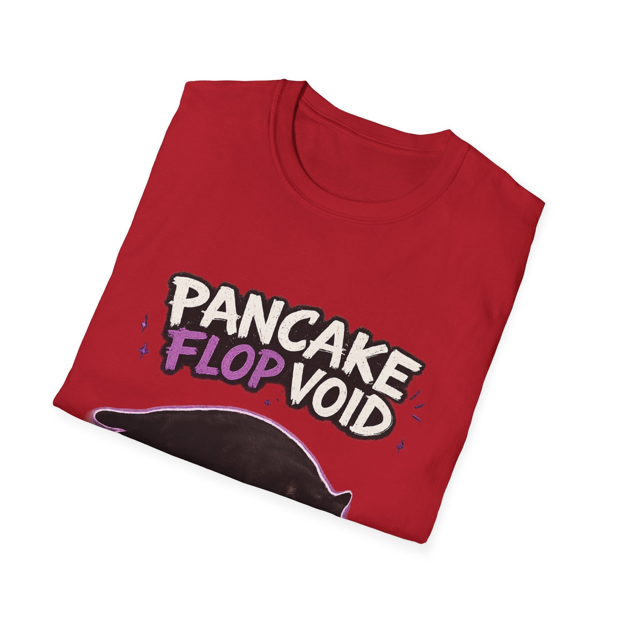 Pancake Flop Void cat graphic T-Shirt | no bones no thoughts just flop