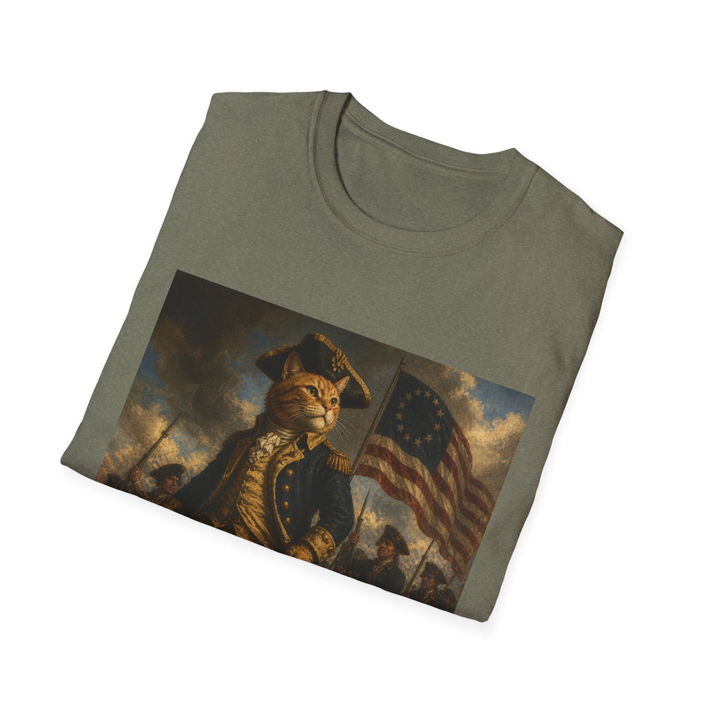 4th of July Revolutionary Fox T-Shirt | American Flag, 1776 Patriotic Design