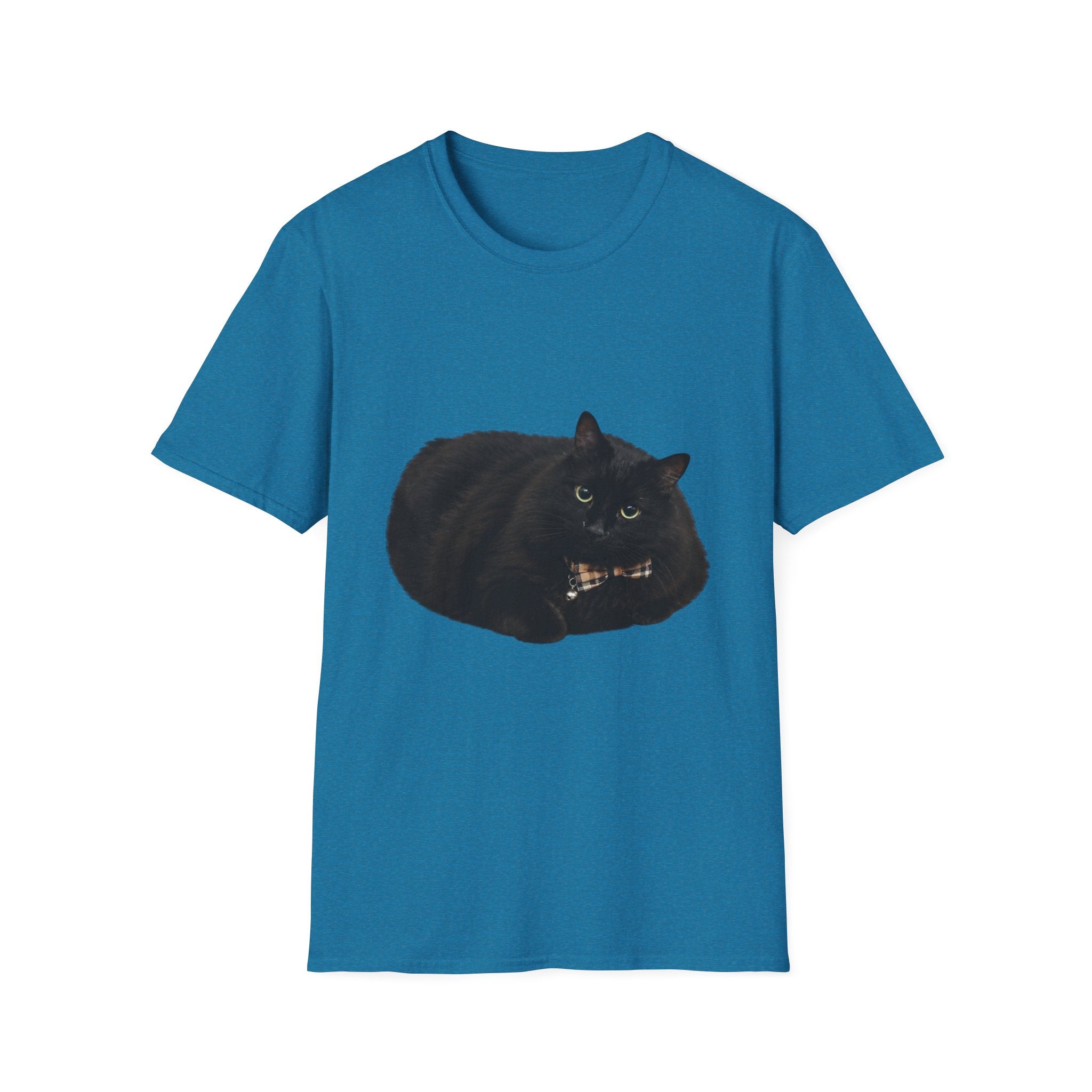 Peeking Black Cat T-Shirt | Minimal Cat Illustration