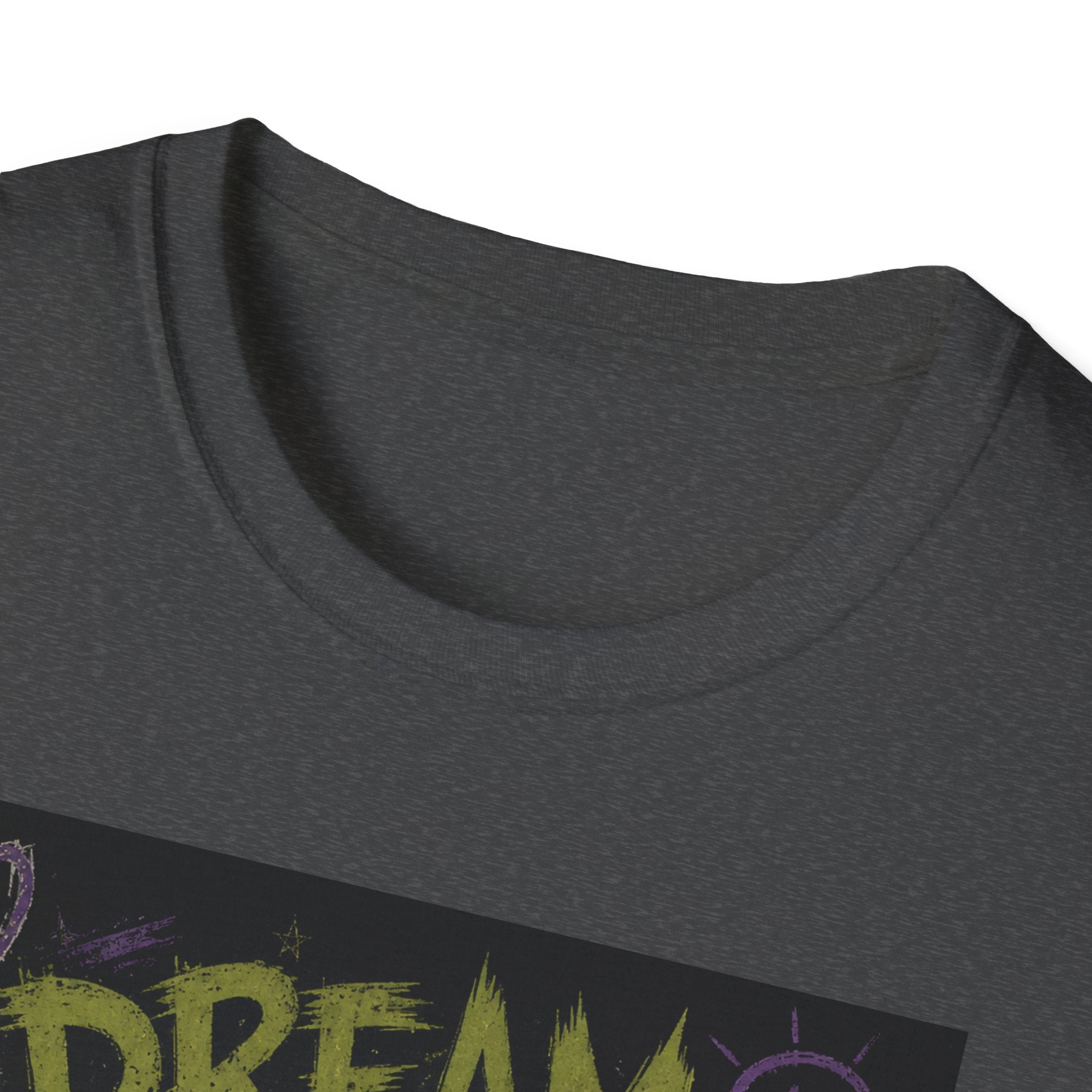 Dream of Pickles cat illustration T-Shirt | whimsical night scene, purple text