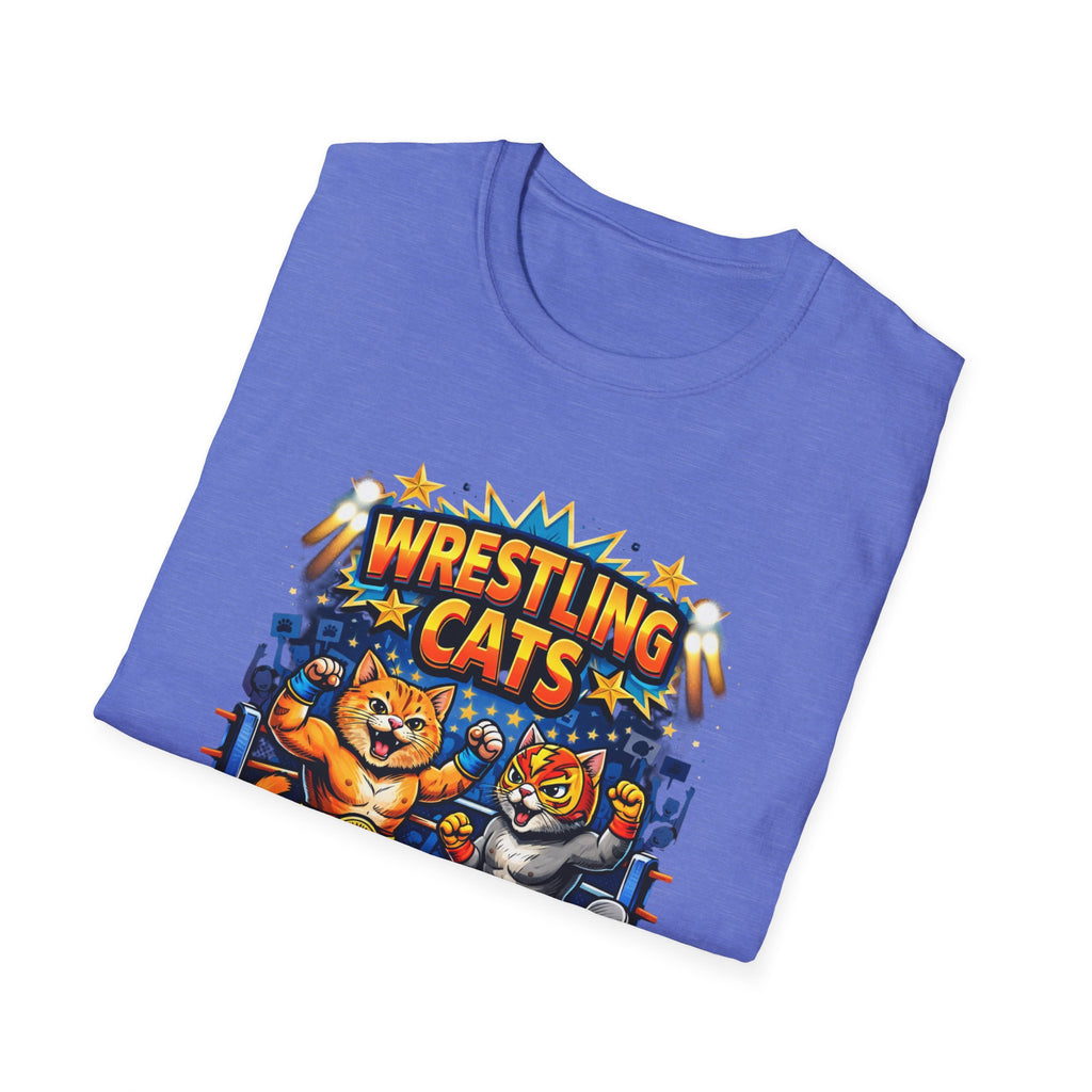 Wrestling Cats T-Shirt | Retro Cat Wrestlers Graphic Tee