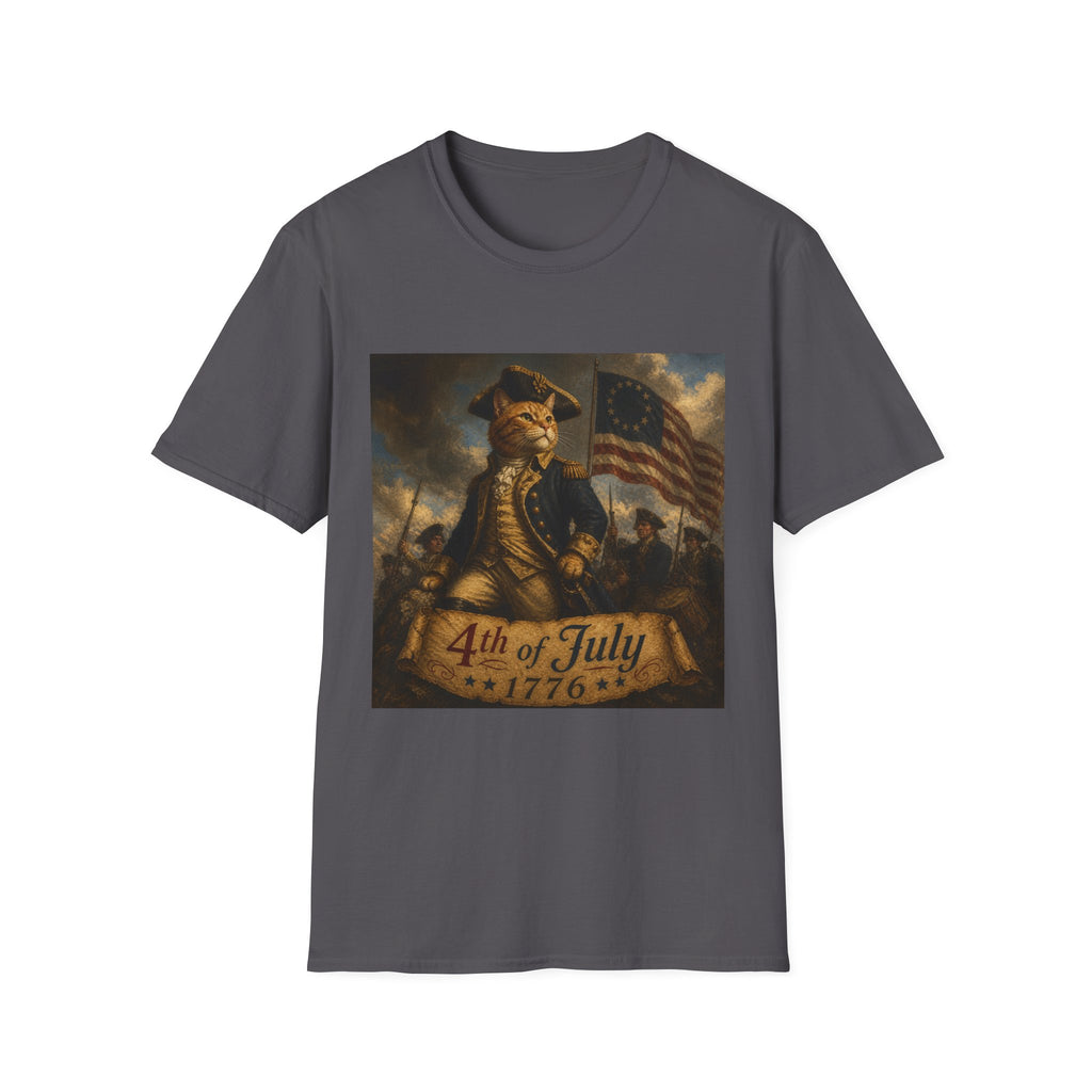 4th of July Revolutionary Fox T-Shirt | American Flag, 1776 Patriotic Design