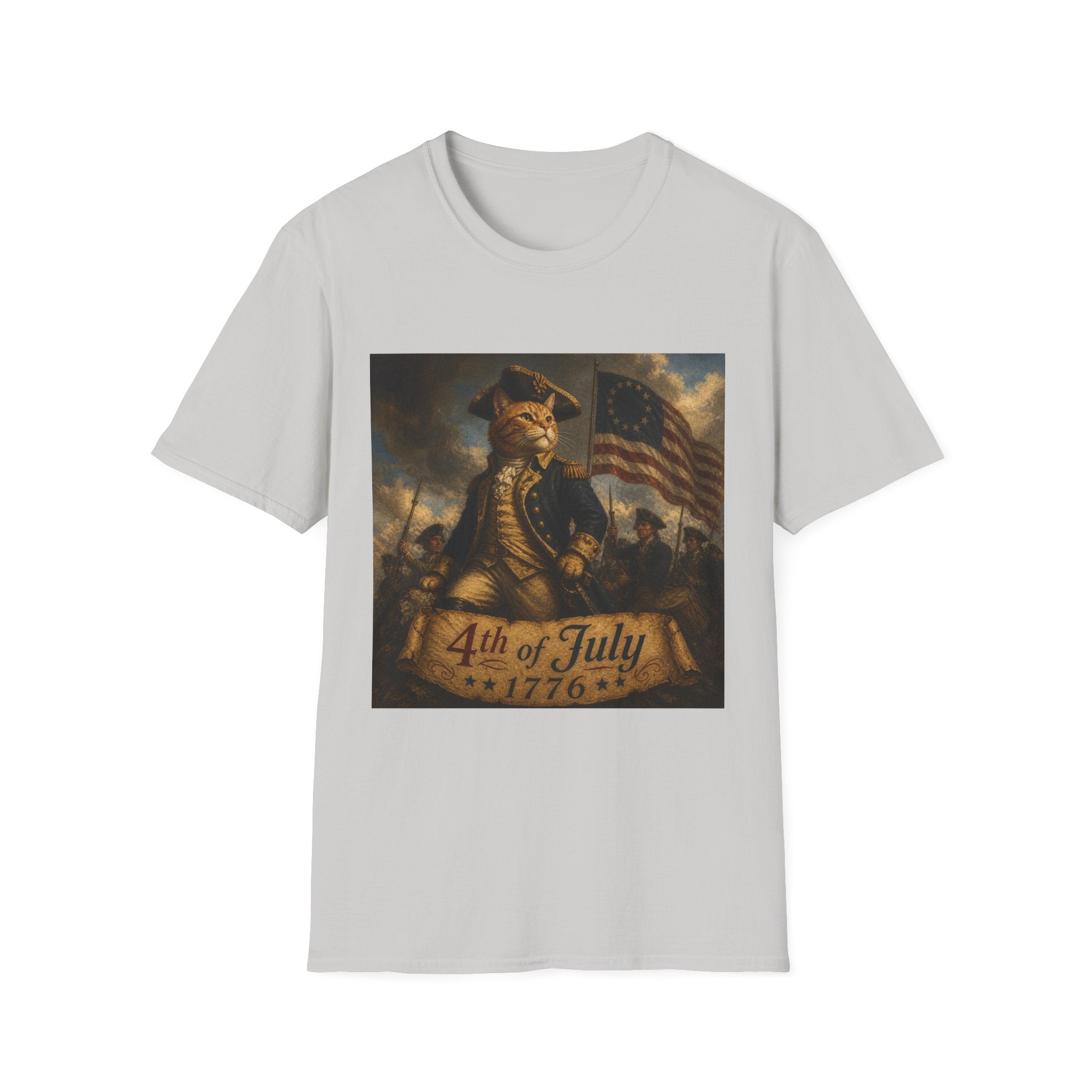 4th of July Revolutionary Fox T-Shirt | American Flag, 1776 Patriotic Design