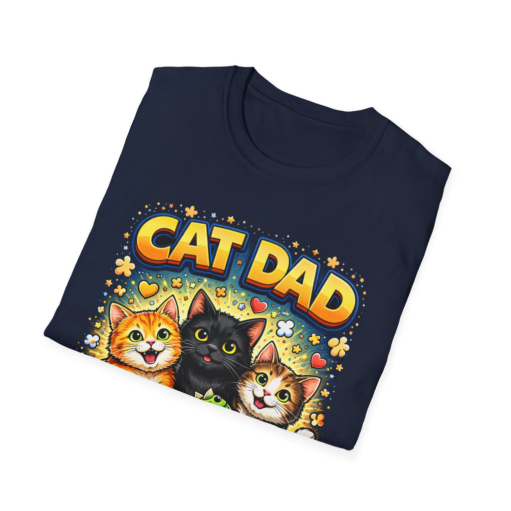 Cat Dad graphic T-Shirt | Cute kittens, colorful illustration, pet lover tee
