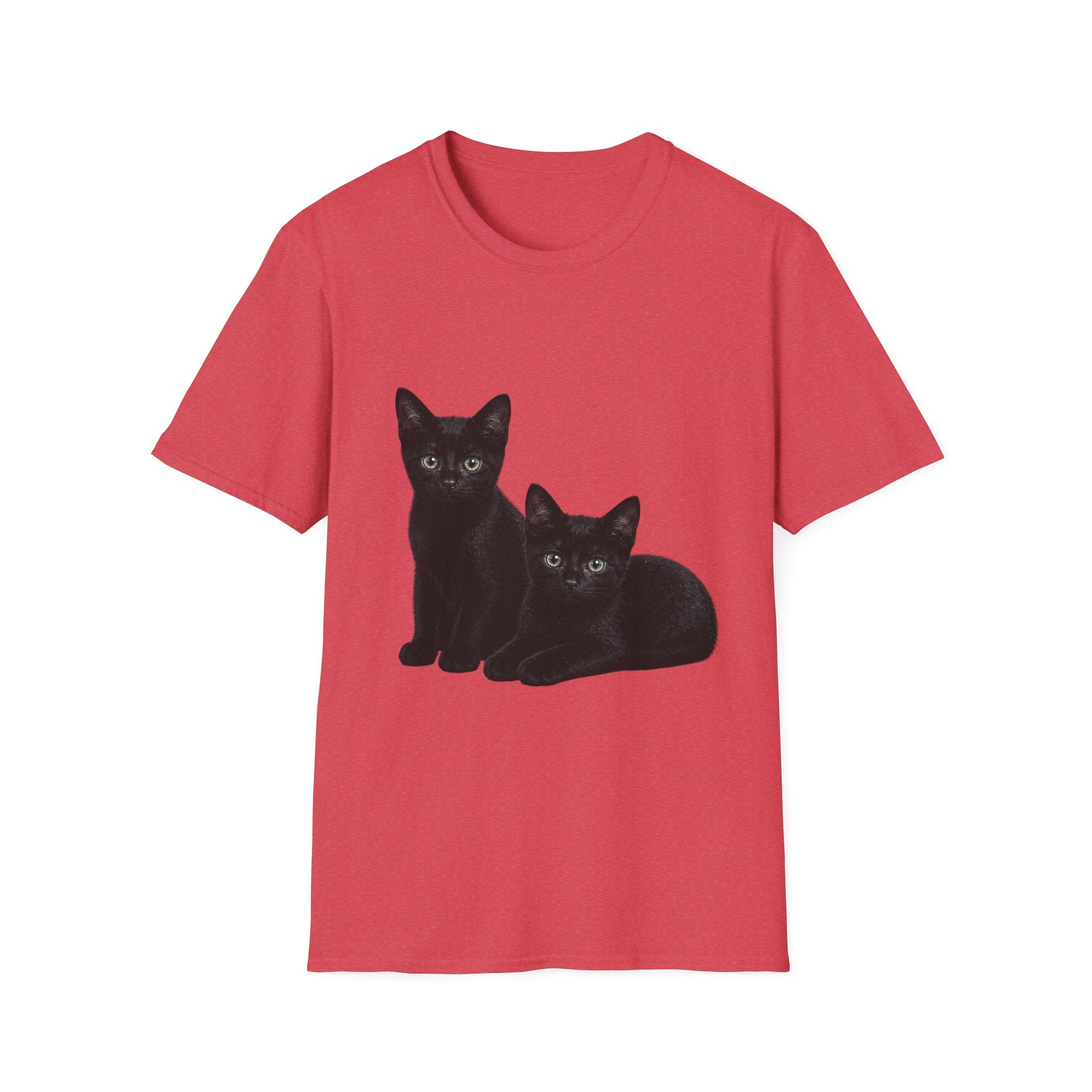Black Kittens Illustration T-Shirt | Cute Cat Artwork