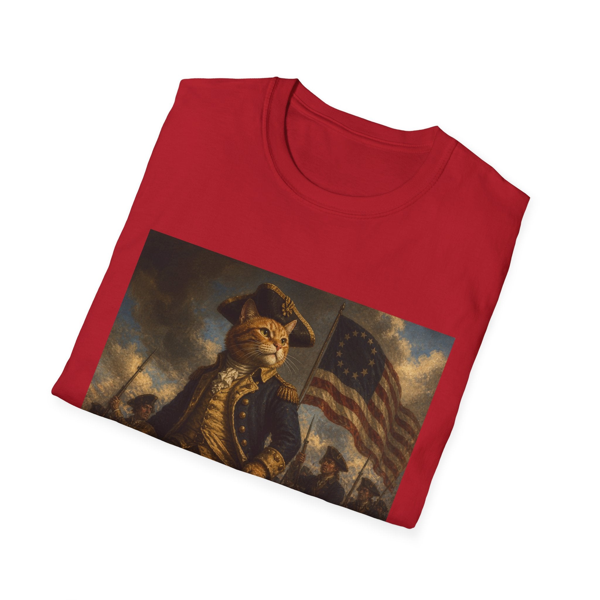 4th of July Revolutionary Fox T-Shirt | American Flag, 1776 Patriotic Design