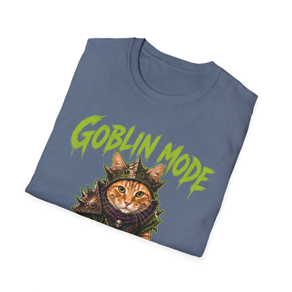 Goblin Mode Activated Cat T-Shirt | Fantasy Cat Illustration, Halloween Vibe