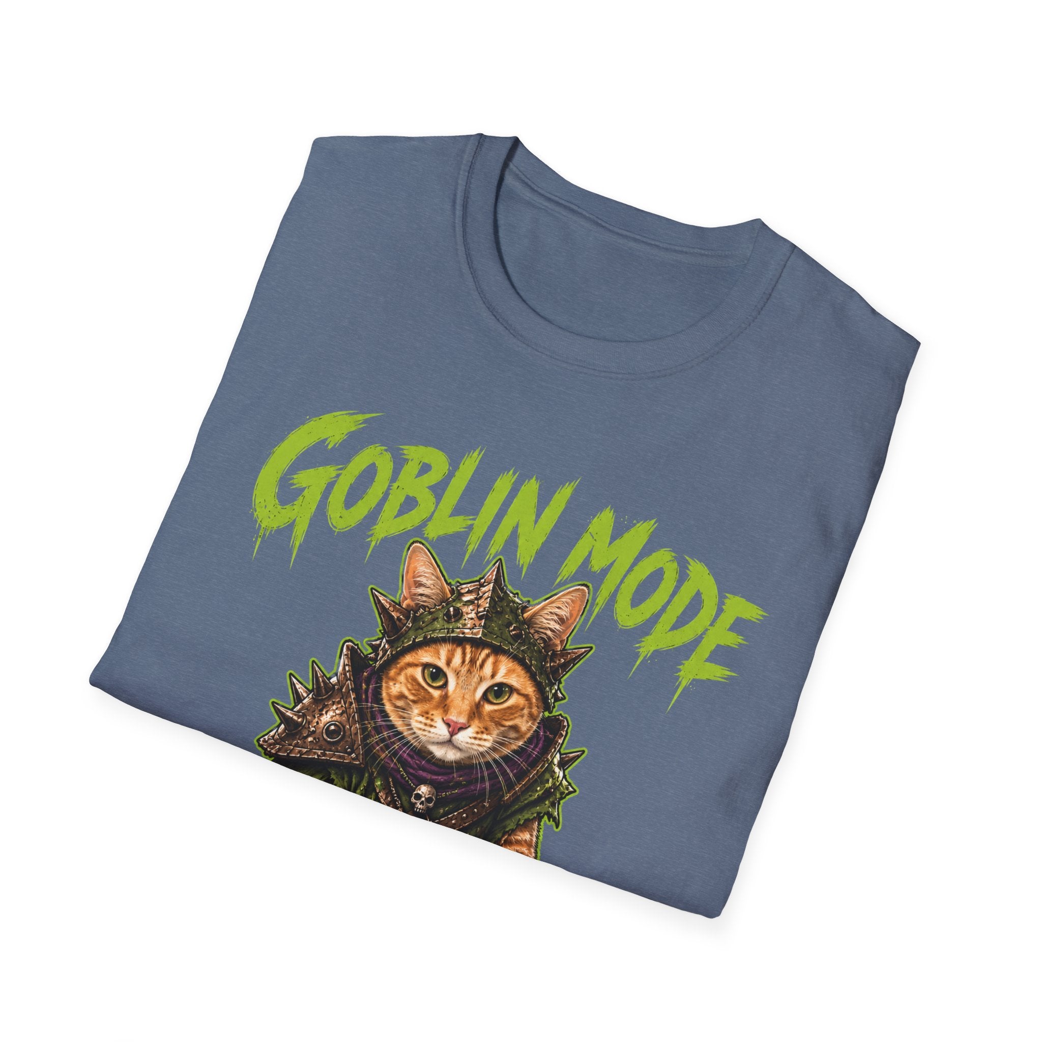 Goblin Mode Activated Cat T-Shirt | Fantasy Cat Illustration, Halloween Vibe